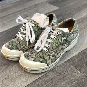 Dansko Green Floral Sneakers